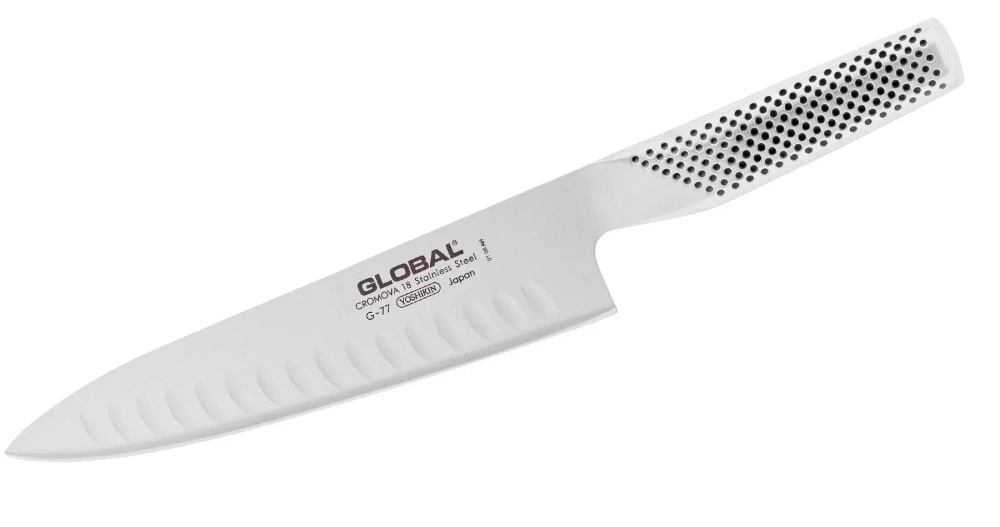 Global - Нож поварской Global G-77 20см, рифленый / артикул   G-77  / GTIN 4943691877000