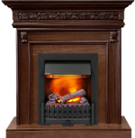 Каминокомплект Valletta - Темный дуб с очагом Danville Black FB2