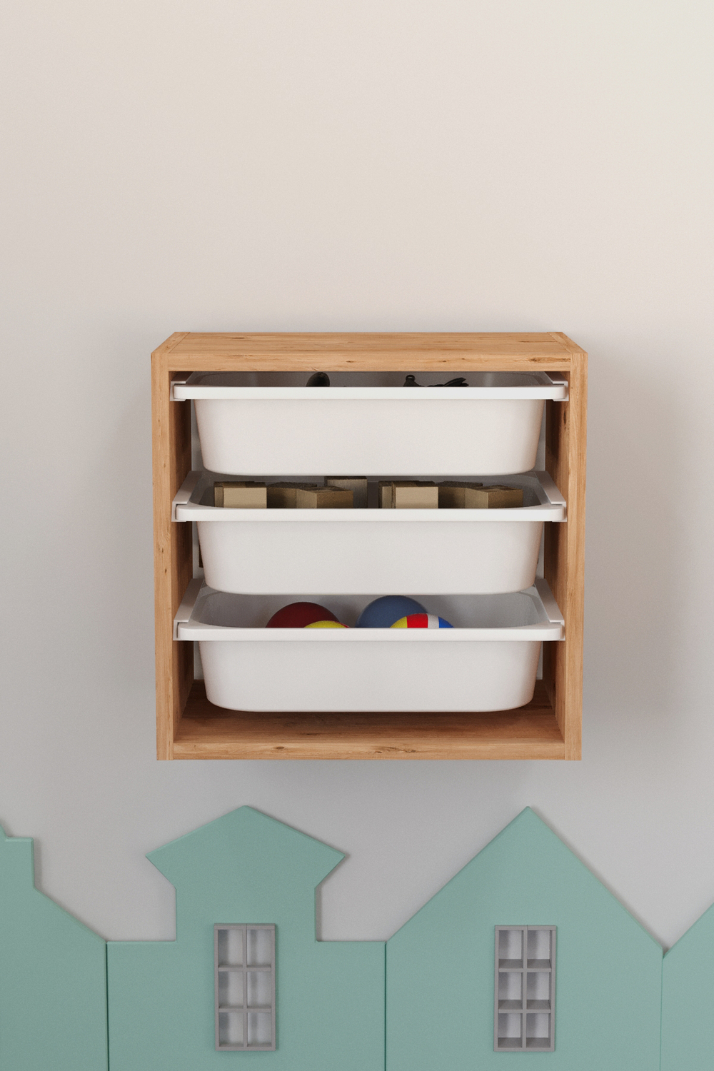 Стеллаж BEYZA подвесной - сосна