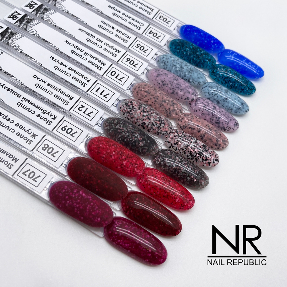 Nail Republic Гель-лак NR-703 Stone crumb, Зимние сумерки, 10 мл