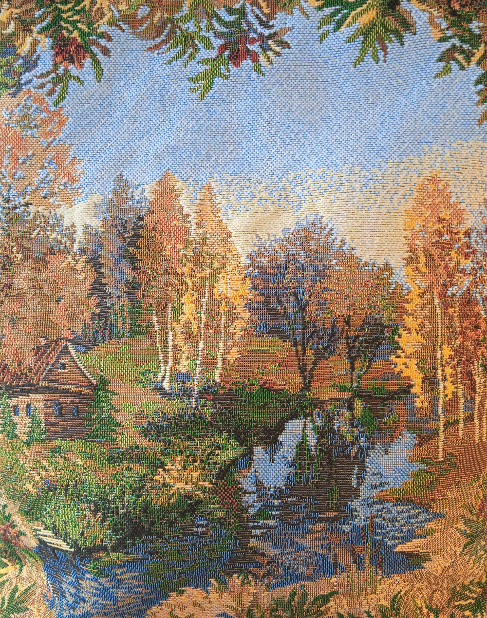 Гобеленовая сумка Рябина (39х39х12)