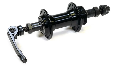 Втулка WZ задняя, алюминиевая, под V-br, под трещотку, на эксцентрике, 36 отверстий, ось 3/8''х135x145мм, промподшипники, черная (50)