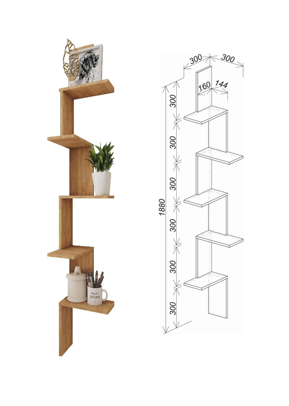 Полка угловая Стайл крафт