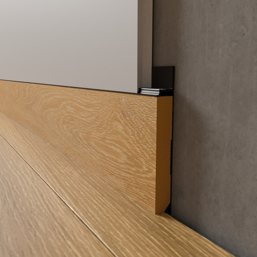 Плинтус Luxury Wood Decor скрытый МДФ Вставка+Шпон в скрытый плинтус Без покрытия