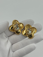 Клипсы Chanel с кристаллами