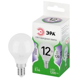 Лампа светодиодная ЭРА GREEN LINE LED P45-12W-865-E14 GL 12Вт шар холодный свет E14 | Лампы cветодиодные Шар (G/P)