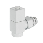 Набор дизайн-вентилей Royal Thermo CUBE угловой (белый) 1/2"