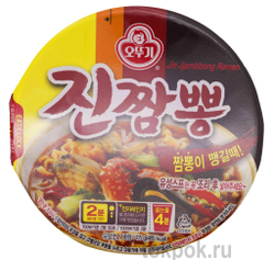 Лапша со вкусом морепродуктов Ottogi Jin Jjambbong Ramen, 115 гр