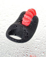 Чёрно-красное эрекционное виброкольцо 2,6см Erotist Toy Rechargeable Ring Mill