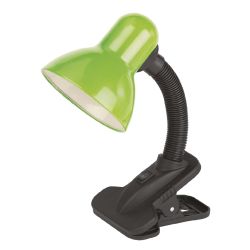 Настольный светильник ЭРА N-212-Е27-40W-GR на прищепке зелёный | Настольные светильники под лампу