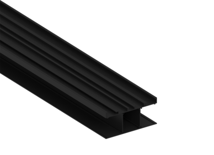 Накладной двусторонний алюминиевый профиль, 42,3х90х2000. Цвет: Черный матовый, RAL9005,Сер