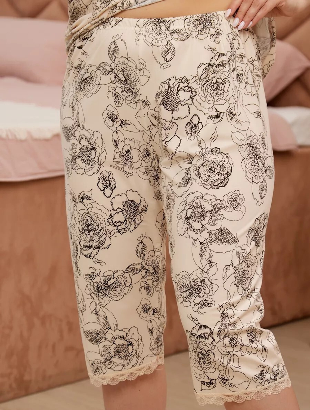 [m]Пижама бриджи+футболка к/р (велик) В2408