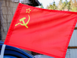 Флаг СССР на автомобильном флагштоке