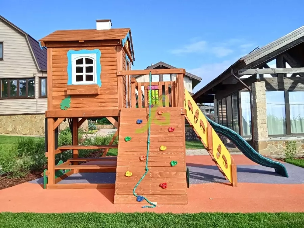 Детская деревянная площадка "Домик 2 Совёнок"