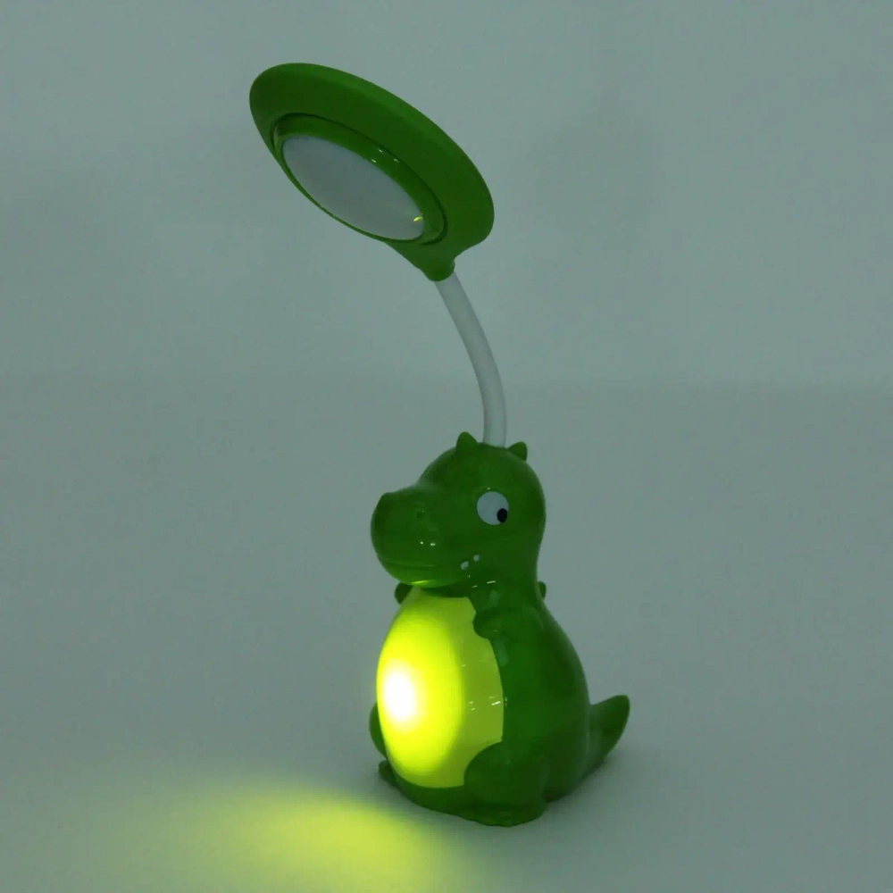 Настольная лампа «Sweet - Дино» 7*13*25 см LED, USB 1w 5v, Желтый/зеленый