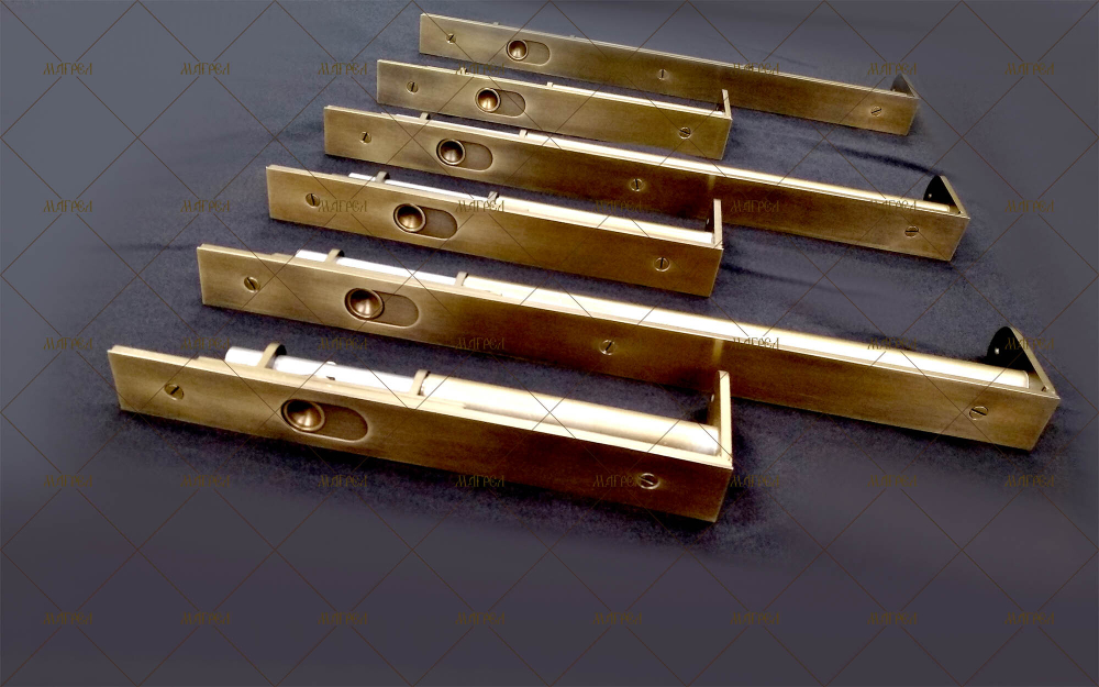 Исторический торцевой ригель 400 мм латунь сталь