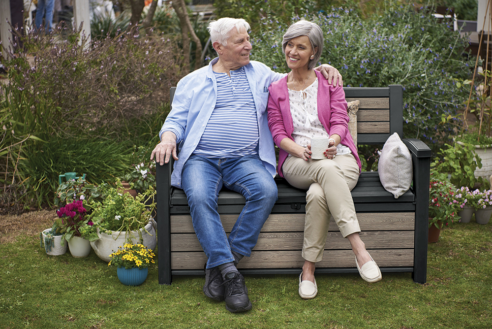 Скамья - сундук Keter Deco Garden Bench ashwood