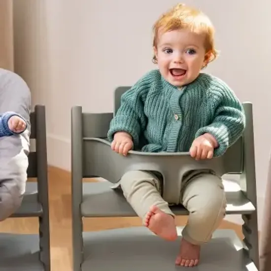 Стульчик для кормления STOKKE Tripp Trapp комплект 4 в 1 (Glacier Green)