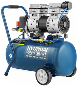 Безмасляный компрессор Hyundai HYC 1824S, 24 л, 1 кВт