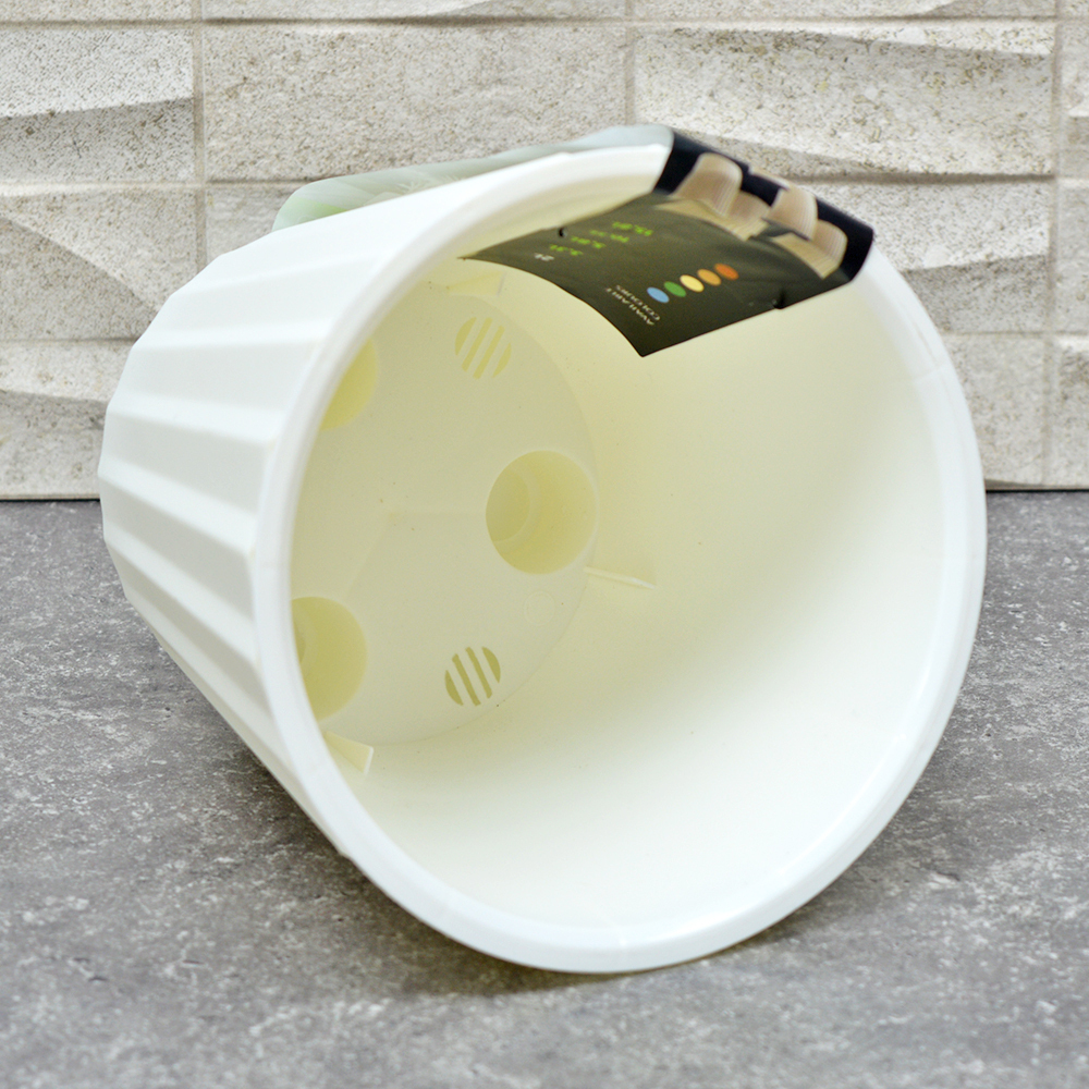 Горшок цветочный Sand 3,3л d190мм с дренажной вставкой, белый