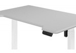 Компьютерный стол Woodville Маркос 140х80 светло-серый, белый, ножки белые
