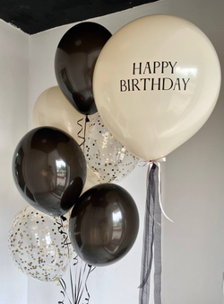 Набор воздушных шаров для парня белыйпесок/черный №3467