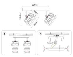 Ambrella Настенно-потолочный поворотный спот со сменной лампой GX53 Techno family TN71231