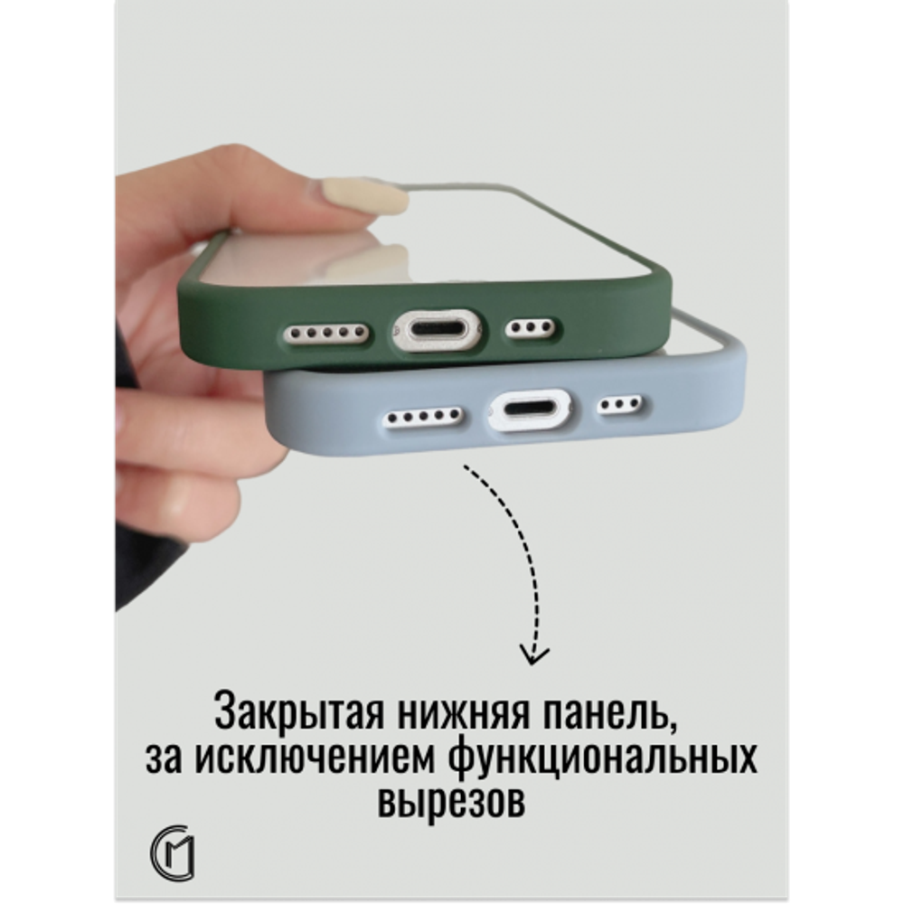 Чехол прозрачный с цветной рамкой iPhone 14 Plus, 013141 Красный