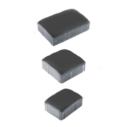 Тротуарная плитка УРИКО, комплект из 3 видов плит, Стандарт Черный