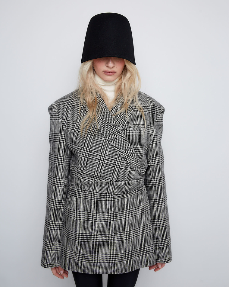 Панама из шерсти черный