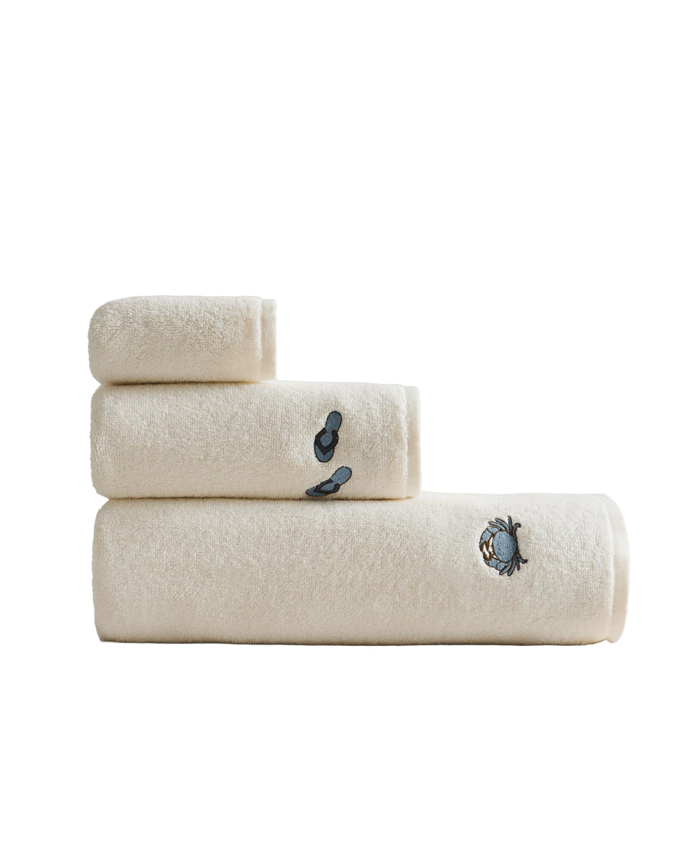 Zara Home Пляжное полотенце из хлопка, слоновая кость