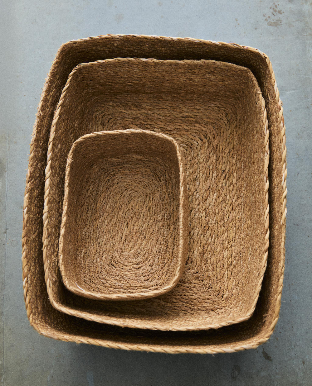 Zara Home Корзина из морской травы, цвет бежевый, 28 см