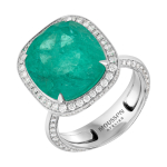 Кольцо с Турмалином Параиба и Бриллиантами, R0070-33/2