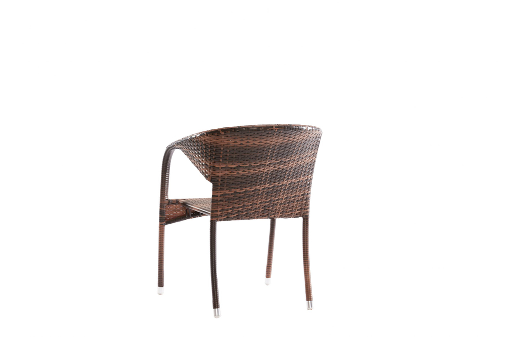 Кресло плетеное из искусственного ротанга Греция с подушкой — Dark Brown