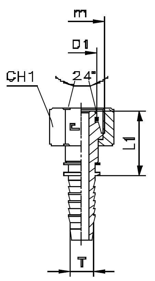 Фитинг DN 06 DKO-L (Г) 18x1.5 12