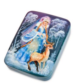 Народные промыслы ШК-10/ 82-B Шкатулка «Снегурочка» Котова