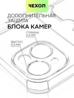 Чехол BROSCORP для Apple iPhone 15 (арт.IP15-HARD-TPU-POCKET )