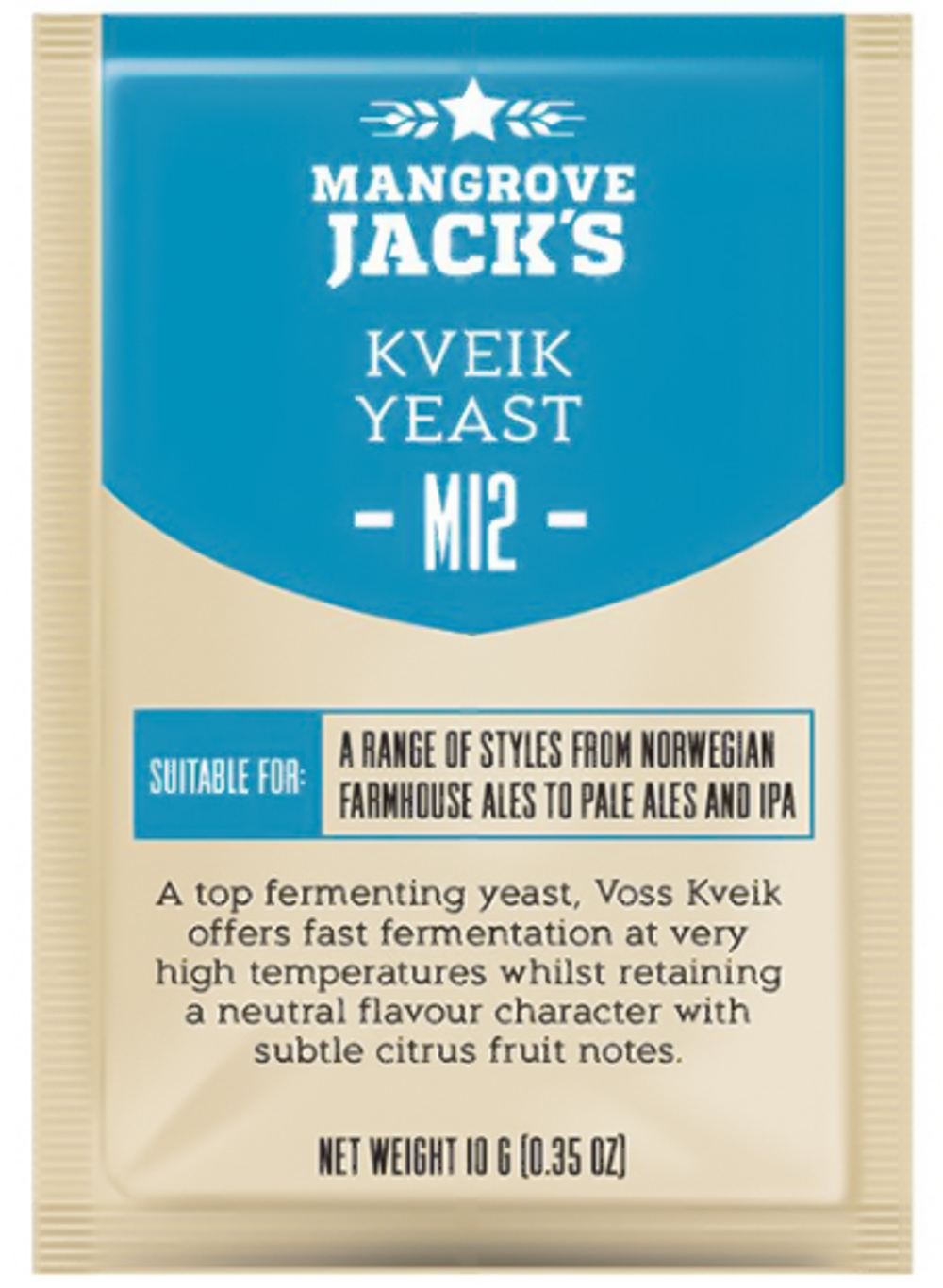 Пивные дрожжи Mangrove Jack's "Kveik M12", 10г