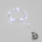 Гирлянда светодиодная Снежинки, 2м, 20LED, БЕЛЫЙ, IP20, 2хCR2032 в комплекте NEON-NIGHT