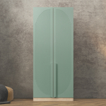 Шкаф Агератум МДФ двухсекционный Лайн шалфей (0,27) А10024 матовая - Дуб Сонома 3025  100*50*260