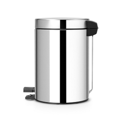 Ведро для мусора Brabantia полированная сталь 3л вид сбоку