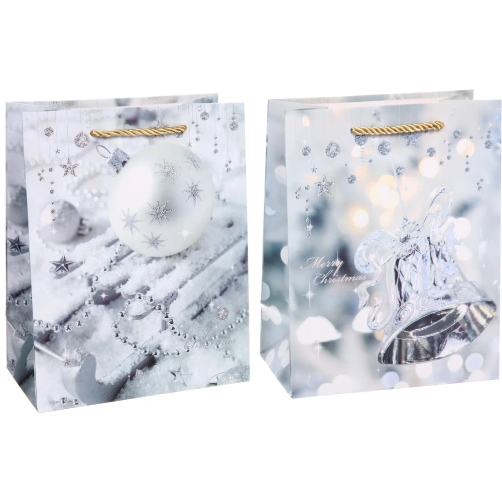 Пакет подарочный «Снежные подарки» 23*18*10 см, микс