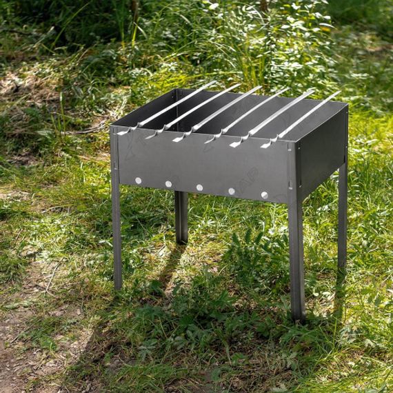 Мангал сборный Helios Light 350x240x350мм, 6 шампуров, сталь 0,4мм (HS-МC.02-Э-1) Helios (0)