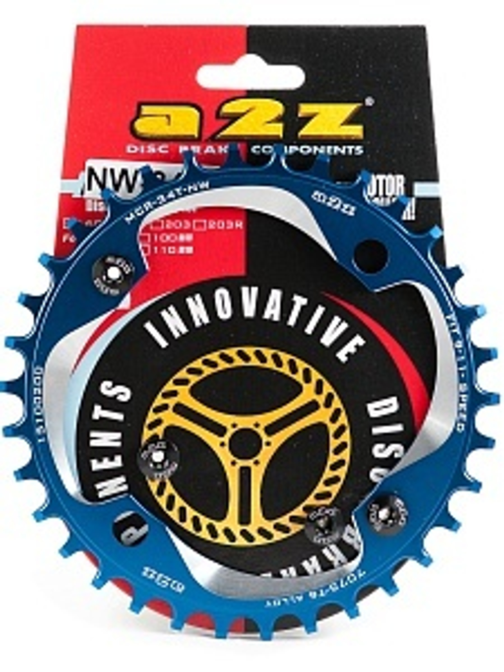 Звезда Narrow-wide A2Z 7075-T6 32T anodized BLUE w/bolts&nuts