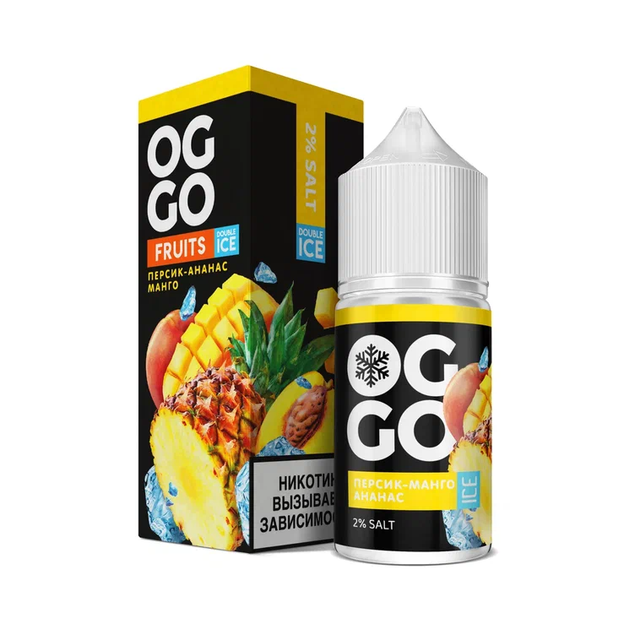 OGGO Fruits Double Ice salt 30 мл - Персик Ананас Манго (20 мг)