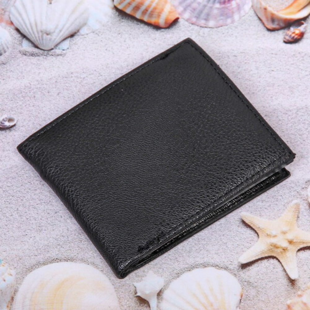 Кошелек мужской «Egoist», 3 кармана, цвет чёрный, 11*9,5см