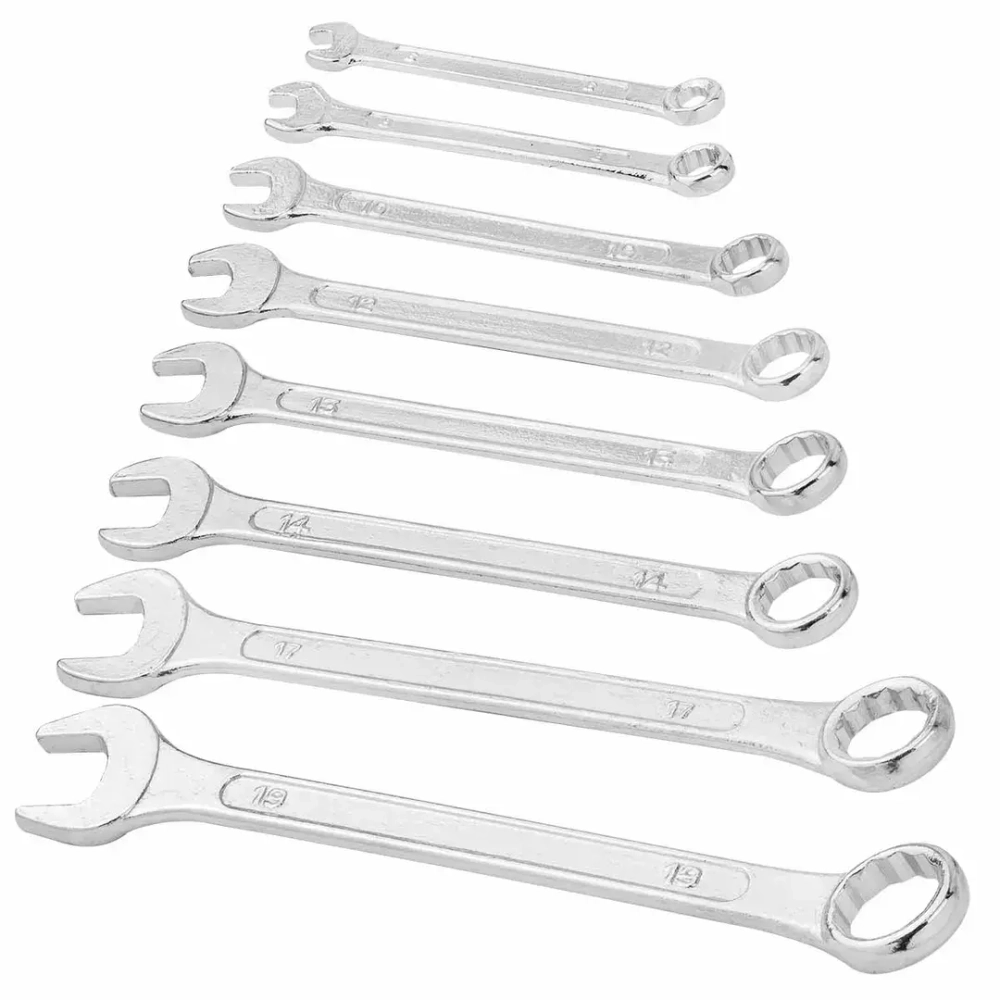 Набор ключей комбинированных 8пр. (6, 8, 10, 12, 13, 14, 17, 19мм) POMAGIER POM-5086