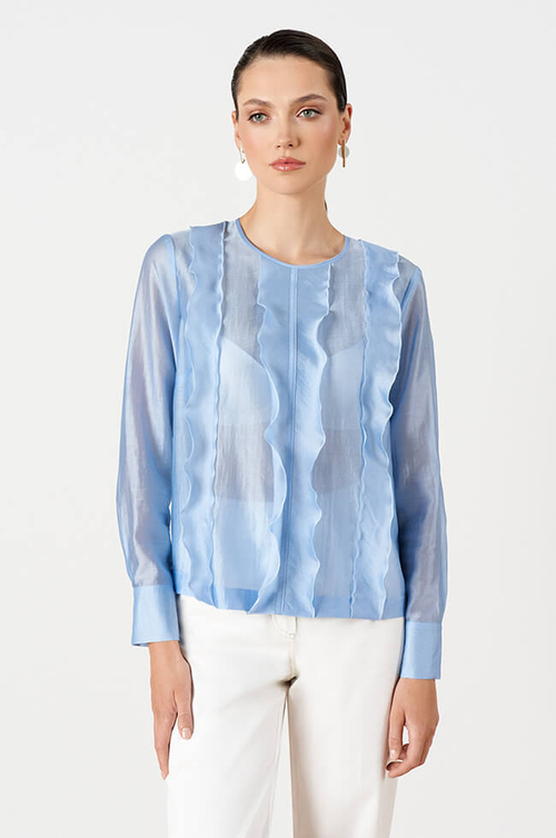 23218 Блузка женская (небесно-голубой)