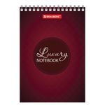 Блокнот МАЛЫЙ ФОРМАТ (97х145 мм) А6, 60 л., гребень, картон, клетка, BRAUBERG, "Люксовый блокнот", 129829