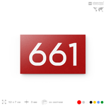 Номер на дверь 661, табличка на дверь для офиса, квартиры, кабинета, аудитории, склада, красная 120х70 мм, Айдентика Технолоджи